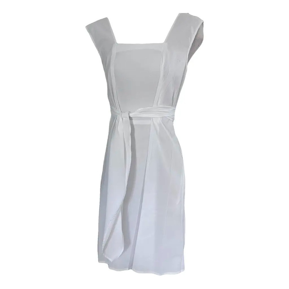 Cotèlac French Design Belted Tie Front Dress